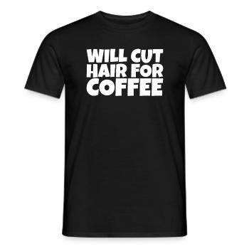 Hair Stylist Barber Hairdresser Coffee Lover Gift - Männer T-Shirt - Schwarz - Vorne - AI Model Male 178 light (178cm)
