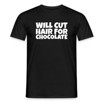Styliste Barbier Coiffeur Chocolat Amoureux Cadeau - T-shirt homme - noir - Devant - AI Model Male 178 light (178cm)