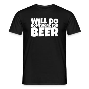 Funny School Pupil Beer Lover Gift - Men's T-Shirt - black - Front - AI Model Male 178 light (178cm)