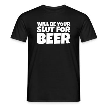 Adulte Humour Ironique Perv Bière Amateur Cadeau - T-shirt homme - noir - Devant - AI Model Male 178 light (178cm)