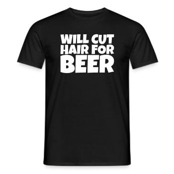 Hair Stylist Barber Hairdresser Beer Lover Gift - Männer T-Shirt - Schwarz - Vorne - AI Model Male 178 light (178cm)