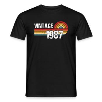 36ème Anniversaire Femme Homme Millésime 1987 36 ans - T-shirt homme - noir - Devant - AI Model Male 178 light (178cm)