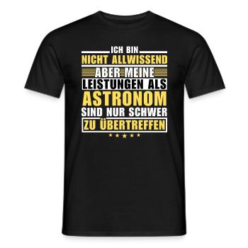 Unmatched achievement as an astronomer - Men's T-Shirt - black - Front - AI Model Male 178 light (178cm)