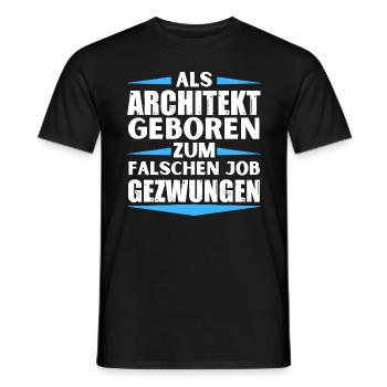 Architect landed in the wrong job - Men's T-Shirt - black - Front - AI Model Male 178 light (178cm)