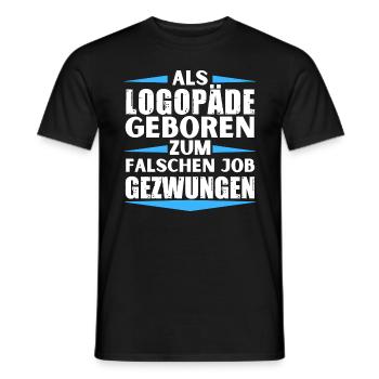 Logopäde im falschen Job gelandet - Männer T-Shirt - Schwarz - Vorne - AI Model Male 178 light (178cm)