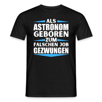L’astronome s’est trompé de poste - T-shirt homme - noir - Devant - AI Model Male 178 light (178cm)