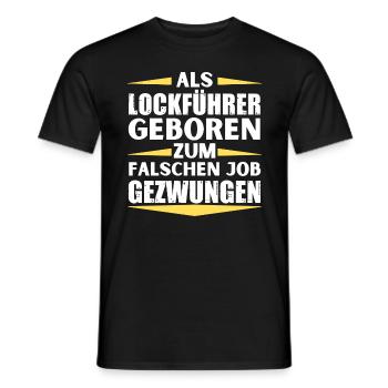 Lure leader landed in the wrong job - Men's T-Shirt - black - Front - AI Model Male 178 light (178cm)