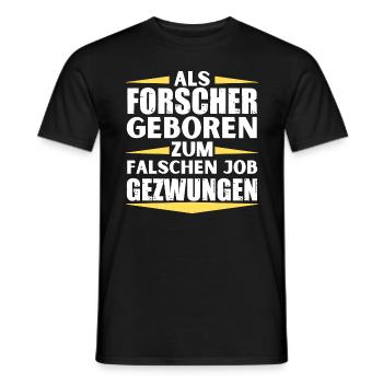 Le chercheur a décroché le mauvais emploi - T-shirt homme - noir - Devant - AI Model Male 178 light (178cm)