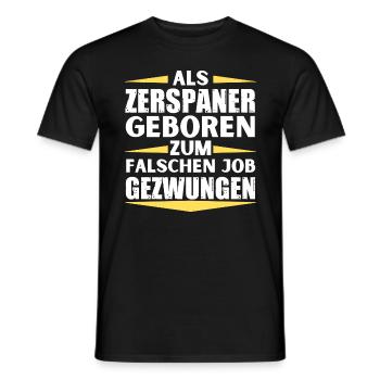Machinist landed in the wrong job - Men's T-Shirt - black - Front - AI Model Male 178 light (178cm)