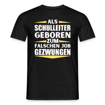 Le directeur d’école a décroché le mauvais emploi - T-shirt homme - noir - Devant - AI Model Male 178 light (178cm)