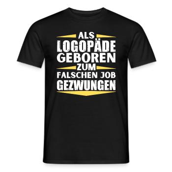 Logopäde im falschen Job gelandet - Männer T-Shirt - Schwarz - Vorne - AI Model Male 178 light (178cm)