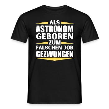 L’astronome s’est trompé de poste - T-shirt homme - noir - Devant - AI Model Male 178 light (178cm)