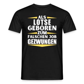 Lotse im falschen Job gelandet - Männer T-Shirt - Schwarz - Vorne - AI Model Male 178 light (178cm)