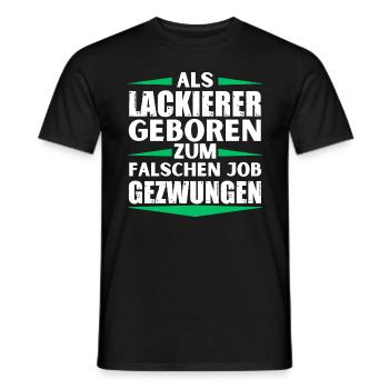 Painter landed in the wrong job - Men's T-Shirt - black - Front - AI Model Male 178 light (178cm)
