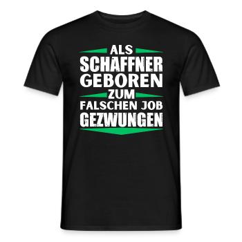 Conductor landed in the wrong job - Men's T-Shirt - black - Front - AI Model Male 178 light (178cm)