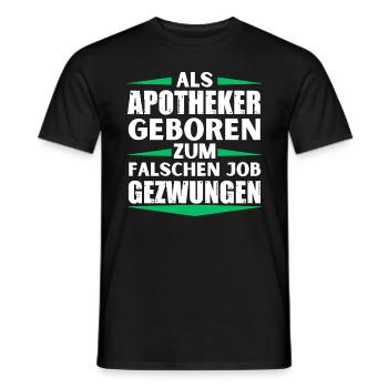 Apotheker im falschen Job gelandet - Männer T-Shirt - Schwarz - Vorne - AI Model Male 178 light (178cm)