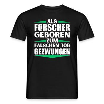 Le chercheur a décroché le mauvais emploi - T-shirt homme - noir - Devant - AI Model Male 178 light (178cm)