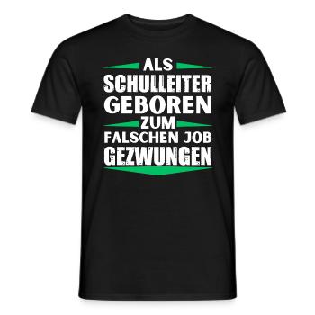 Schulleiter im falschen Job gelandet - Männer T-Shirt - Schwarz - Vorne - AI Model Male 178 light (178cm)