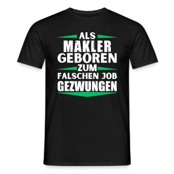 Le courtier s’est trompé d’emploi - T-shirt homme - noir - Devant - AI Model Male 178 light (178cm)