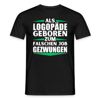 Ended up in the wrong job landed in the wrong job - Men's T-Shirt - black - Front - AI Model Male 178 light (178cm)