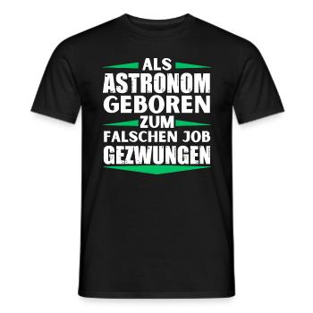 L’astronome s’est trompé de poste - T-shirt homme - noir - Devant - AI Model Male 178 light (178cm)
