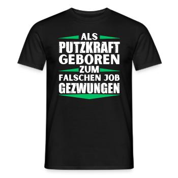 Cleaner landed in the wrong job - Men's T-Shirt - black - Front - AI Model Male 178 light (178cm)