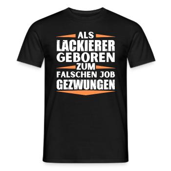 Lackierer im falschen Job gelandet - Männer T-Shirt - Schwarz - Vorne - AI Model Male 178 light (178cm)