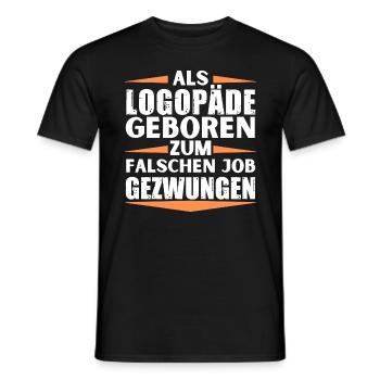 Logopäde im falschen Job gelandet - Männer T-Shirt - Schwarz - Vorne - AI Model Male 178 light (178cm)