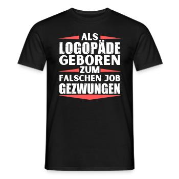 im falschen Job gelandet im falschen Job gelandet - Männer T-Shirt - Schwarz - Vorne - AI Model Male 178 light (178cm)