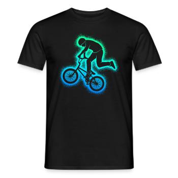BMX Stunts Bike Tricks Vélo Homme BMX Garçons - T-shirt homme - noir - Devant - AI Model Male 178 light (178cm)