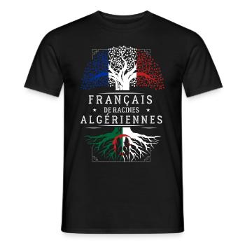 Racines Algeriennes - T-shirt homme - noir - Devant - AI Model Male 178 light (178cm)