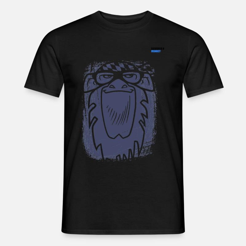 Bavarian Monkey Scratch - Männer T-Shirt - Schwarz