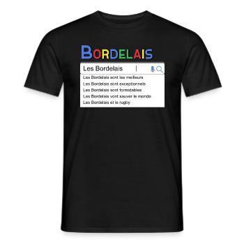 Bordelais Idée Cadeau Habitant De Bordeaux - T-shirt homme - noir - Devant - AI Model Male 178 light (178cm)