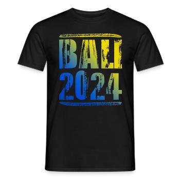 Bali 2024 Bunt Urlaub - Männer T-Shirt - Schwarz - Vorne - AI Model Male 178 light (178cm)