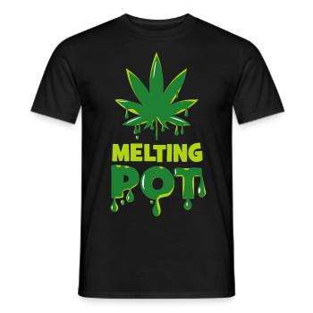 Melting pot - Men's T-Shirt - black - Front - AI Model Male 178 light (178cm)