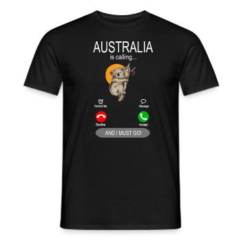 L'Australie appelle - Koala Bear - Down Under - T-shirt homme - noir - Devant - AI Model Male 178 light (178cm)
