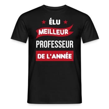 cadeau marrant meilleur professeur de l'année - T-shirt homme - noir - Devant - AI Model Male 178 light (178cm)