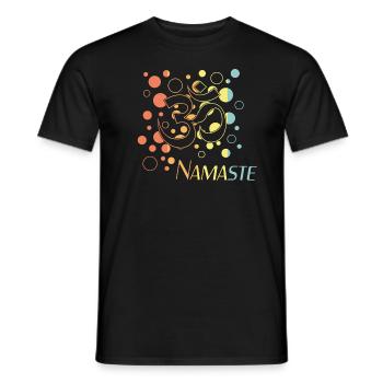Namaste - Männer T-Shirt - Schwarz - Vorne - AI Model Male 178 light (178cm)