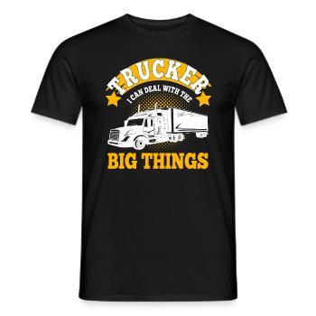 Le camionneur peut faire face à Big Things Truck Driver Gift - T-shirt homme - noir - Devant - AI Model Male 178 light (178cm)