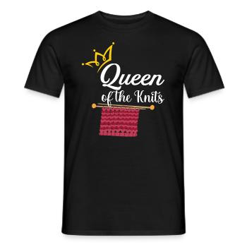 Knitting Queen Of The Knits - Men's T-Shirt - black - Front - AI Model Male 178 light (178cm)