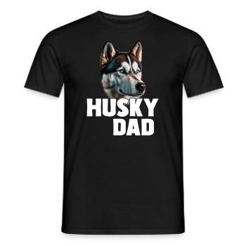 Sibirischer Husky-Vater - Männer T-Shirt - Schwarz - Vorne - AI Model Male 178 light (178cm)