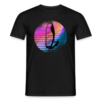 Planche à voile - T-shirt homme - noir - Devant - AI Model Male 178 light (178cm)