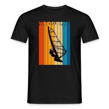 Windsurfen - Männer T-Shirt - Schwarz - Vorne - AI Model Male 178 light (178cm)
