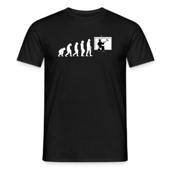 Window cleaner evolution - Men's T-Shirt - black - Front - AI Model Male 178 light (178cm)