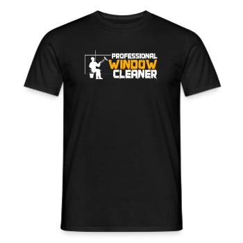 window cleaner - Men's T-Shirt - black - Front - AI Model Male 178 light (178cm)