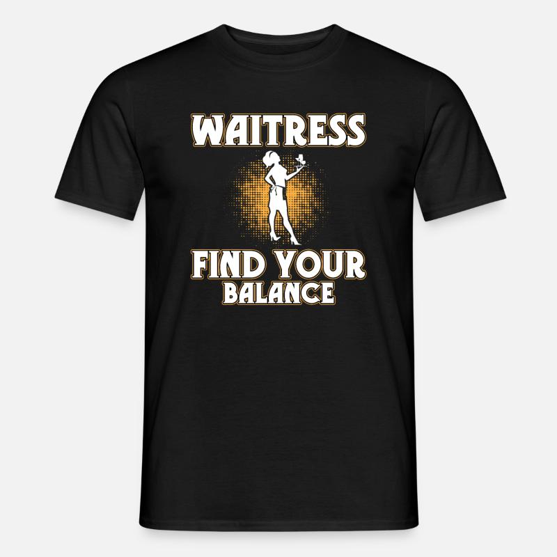 Kellnerin - Männer T-Shirt - Schwarz