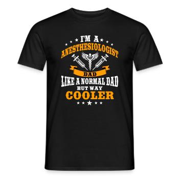 Anesthetist dad - Men's T-Shirt - black - Front - AI Model Male 178 light (178cm)
