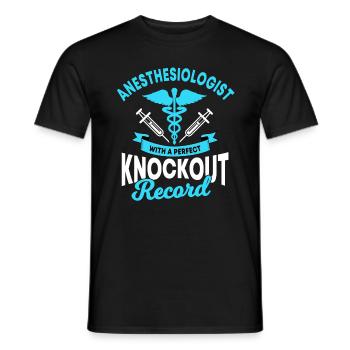 Anesthetists saying - Men's T-Shirt - black - Front - AI Model Male 178 light (178cm)