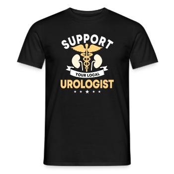 Urologist gift - Men's T-Shirt - black - Front - AI Model Male 178 light (178cm)