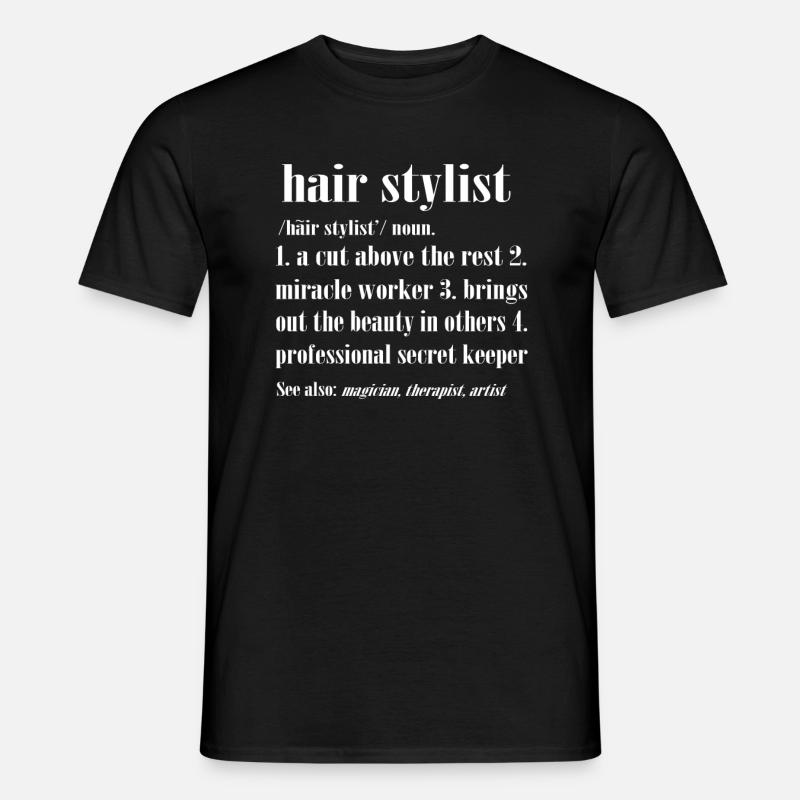 Friseur - Männer T-Shirt - Schwarz